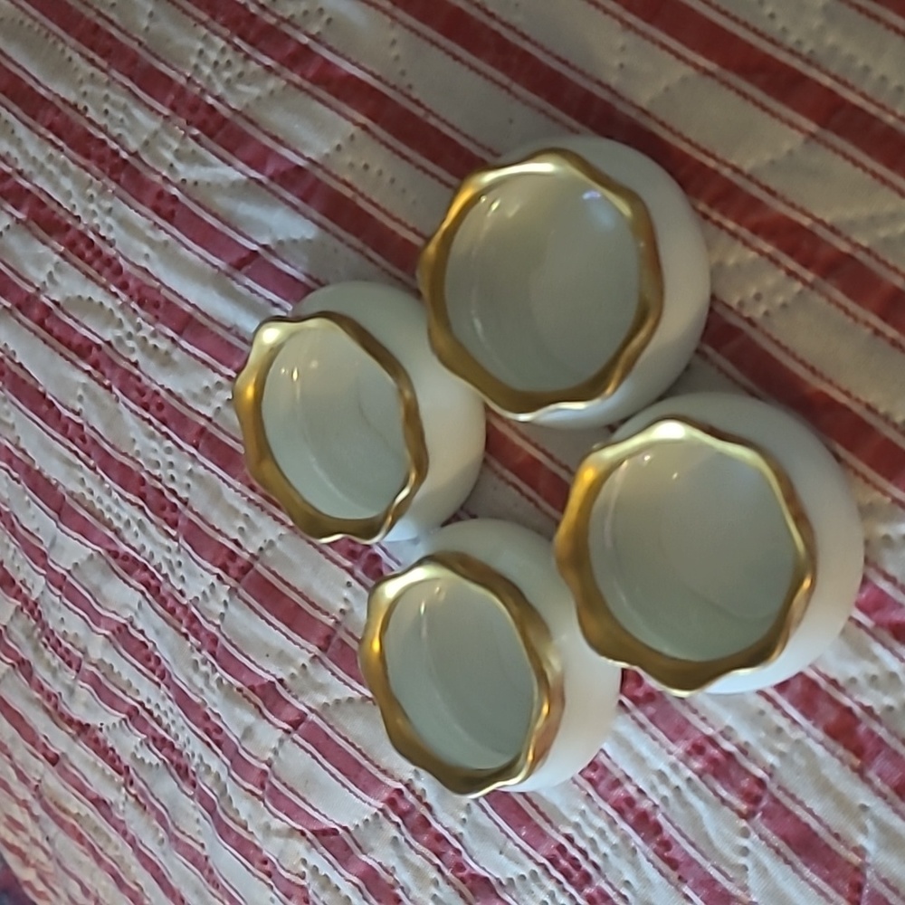 Beautiful antique salt cellars set of 4